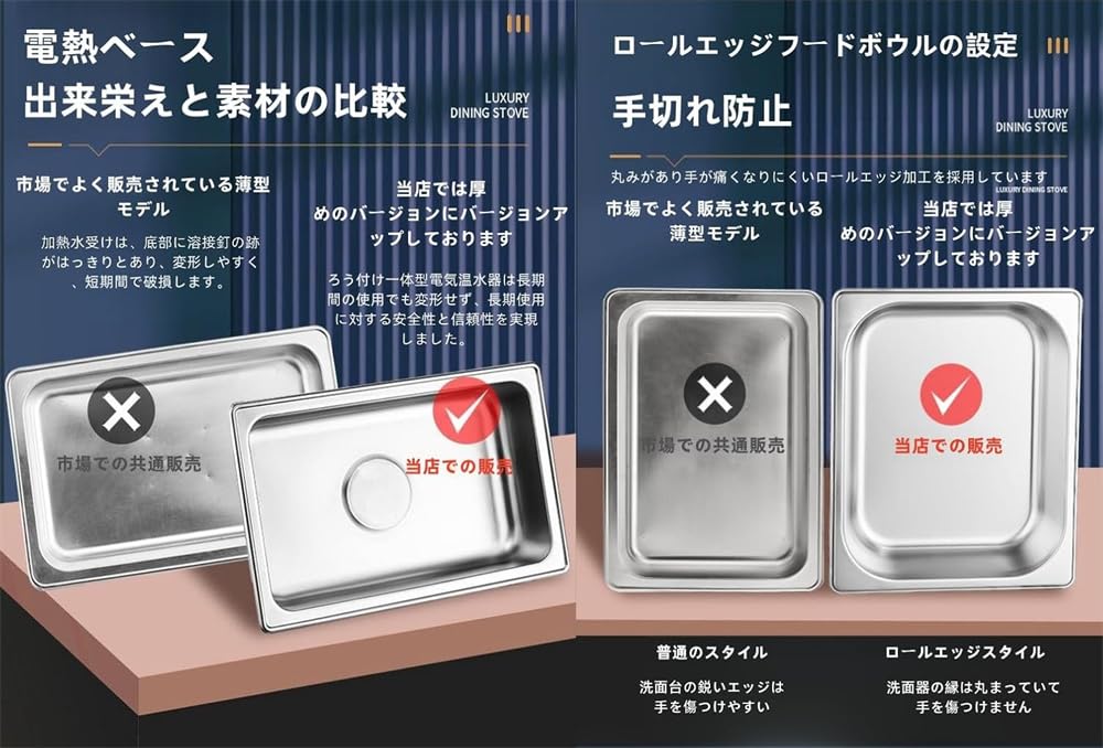 Amazon | Deerouビュッフェサーバー 9L 業務用電気フード